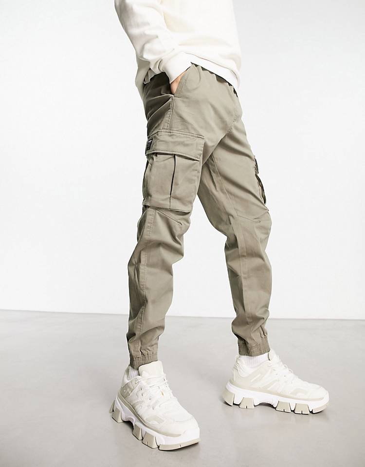 Pull&Bear cargo jogger in khaki